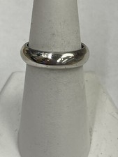 Sterling Silver 5 mm Wide High Polish Band Ring Size 6.75