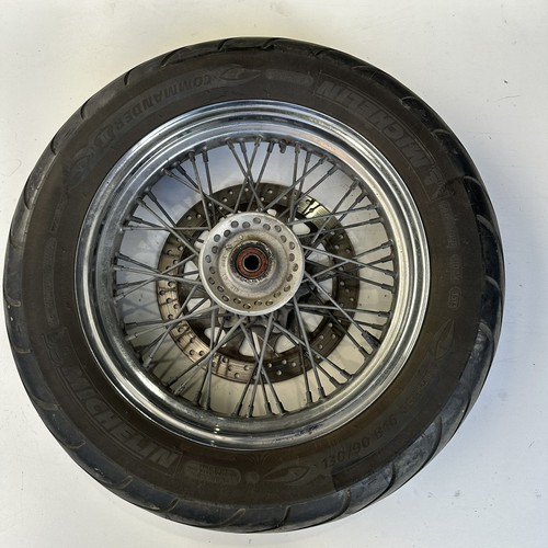 Suzuki Volusia Intruder VL800 2004 Front wheel rim tyre disc 15x3 spoke rim - Picture 10 of 10
