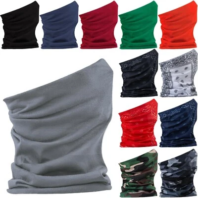 ROCKING PARTY 3 Pack of Snoods Balaclava Plain Neck Tube Paisley Scarf Travel Mouth Cover