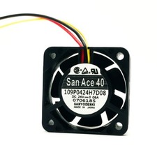 1 pcs SANYO Fan 109P0424H7D08 DC24V 0.08A 40 40 15MM 3 wire axial flow fan