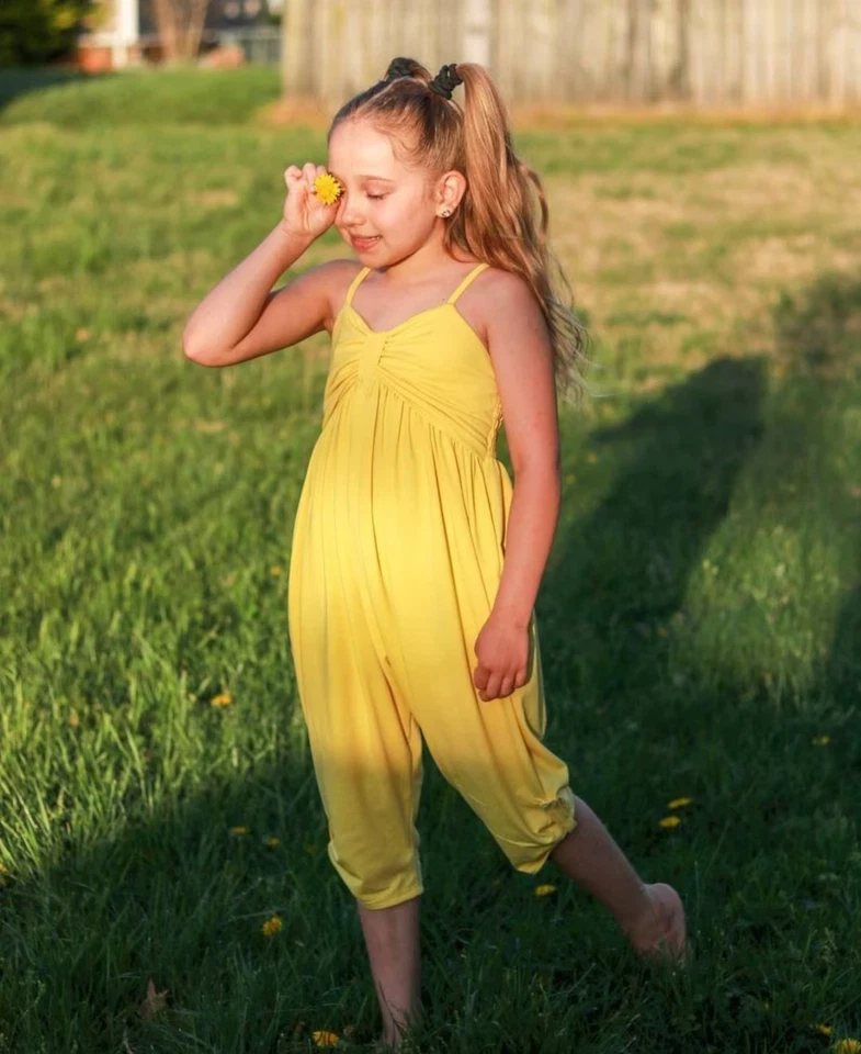 Girls Toddlers Rompers. Loose Fit Overall. Kids Summer Fall Playsuit Jumpers - Image 2 of 4