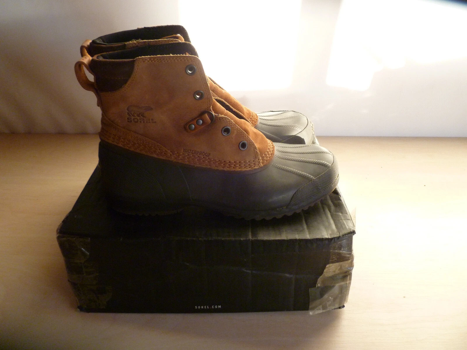 Sorel Mens Ankeny Waterproof Lace Up Boots Shoes Black Brown Size New Boxed 8