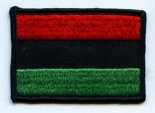 Afrika  Aufn&auml;her Patch Garvey UNIA Fahne Flagge Sammlerst&uuml;ck aus den 70er Jahren
