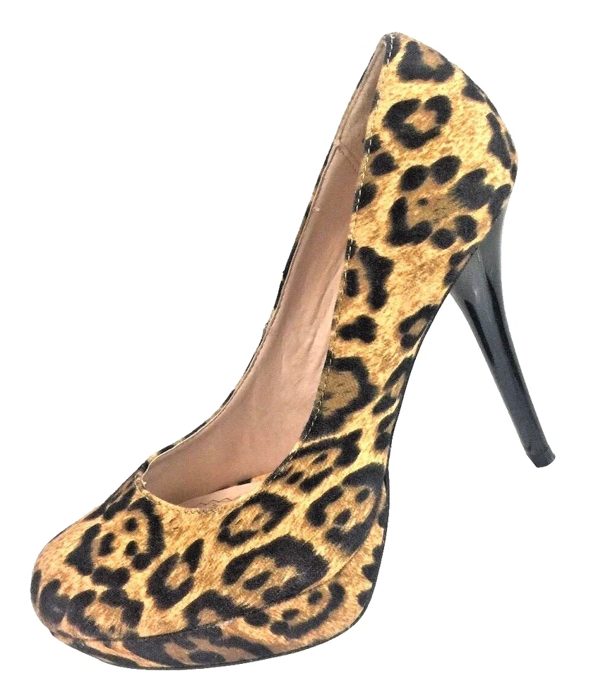 Zapatos Olsenboye Para Mujer Leopardo Estampado Animal Plataforma Tacones Altos Talla 9M Foto 2 de 4