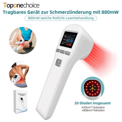TOPONECHOICE Handy Soft Laser Therapiegerät Arthrose Allgemeine Schmerztherapie Lazer 880mW