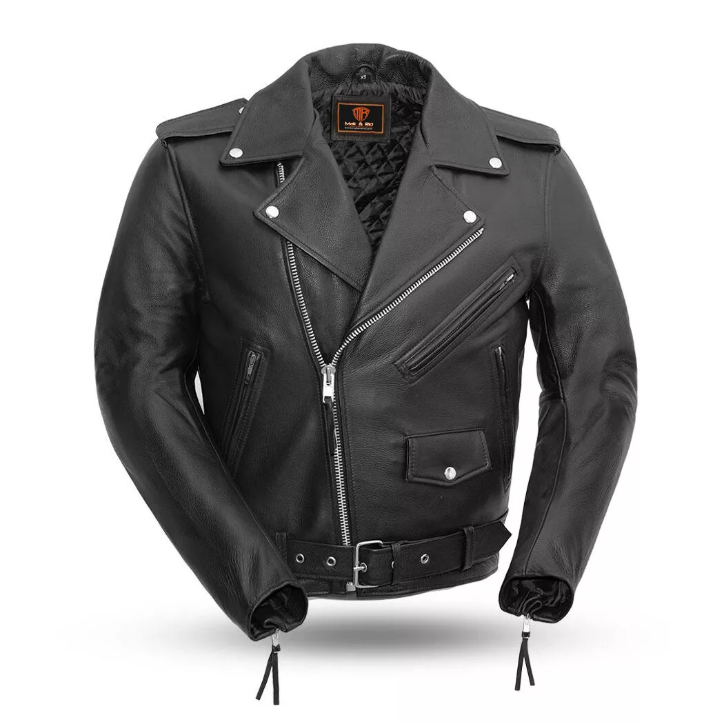 Full grain shop cowhide leather jacket