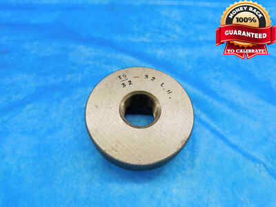 19/32 32 SOLID LEFT HAND THREAD RING GAGE .5937 L.H. 19/32''-32 GO ONLY CHECK