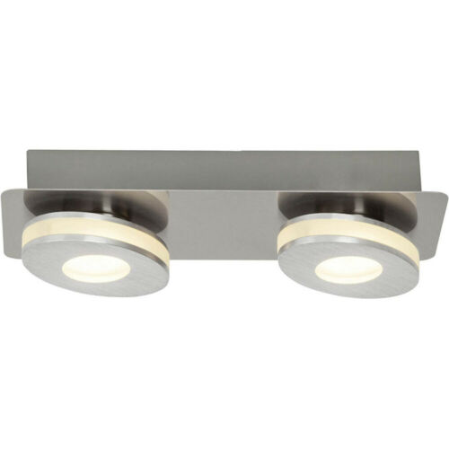 Brilliant G08529/21 Crossing LED Wand- Deckenleuchte 2x4W 2-flammig Alu/Nickel - Picture 1 of 3
