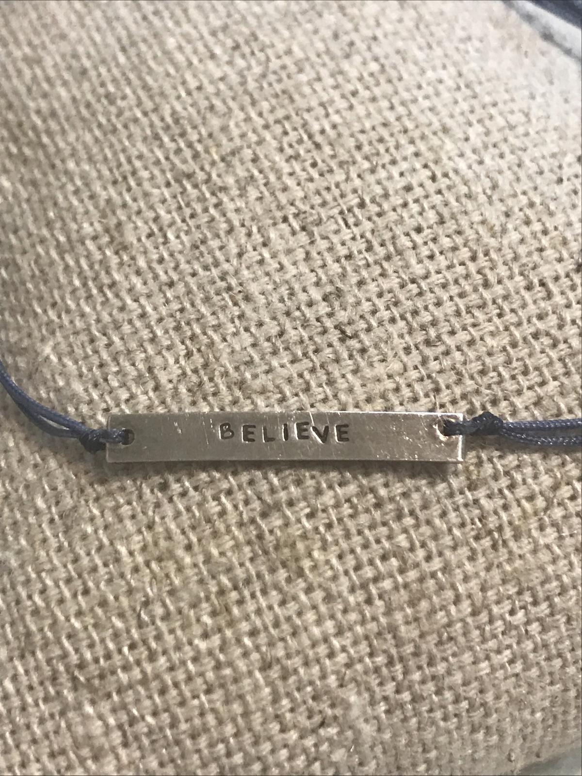 Sterling Silver Believe Blue String Bracelet  Kat… - image 3