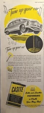 Casite Oil Additive Tune Up Car Anthropomorphic Garage Vintage Print Ad 1952