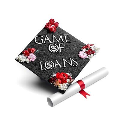 Handmade Graduation Cap Decoration Cap Topper Game of Loans