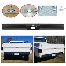 Rear Roll Pan+License Plate+LED Light For Chevrolet C10 C20 1973-1987 Fleetside
