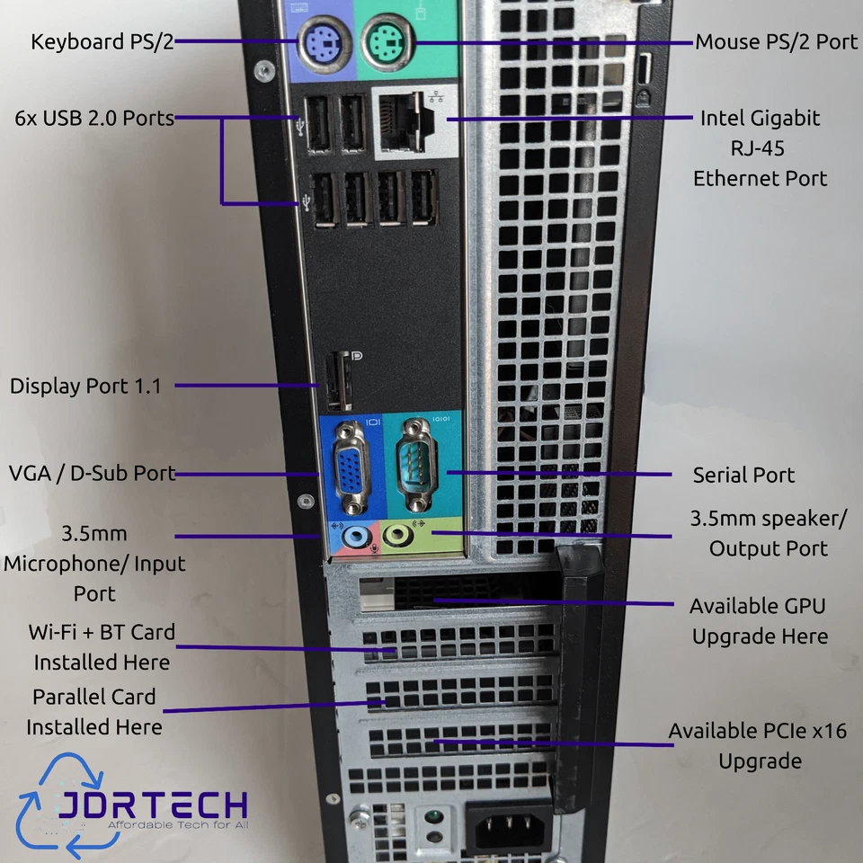 Customizable Retro Desktop Dell Optiplex 790 SFF Intel Core i5 SSD 8GB W10/W7/XP - Image 2 of 4