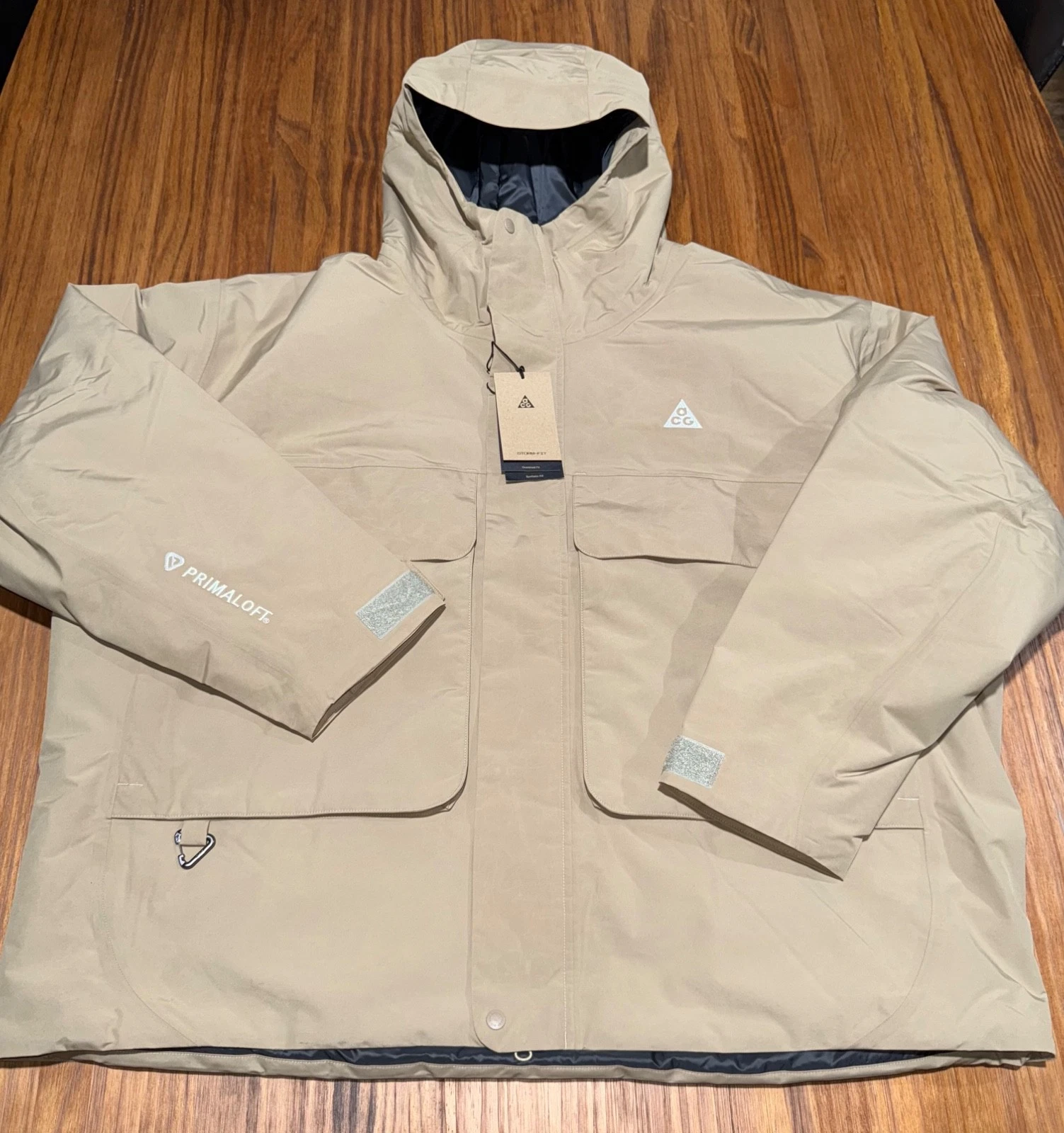 Nike ACG Skull Peak Storm-FIT Jacket Khaki Brown FV8681-247 Men's Size 2XL