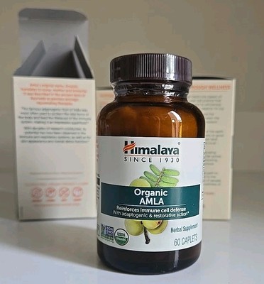 4 Pack  Himalaya Amla 240 Caplets Dairy-Free, Gluten-Free, GMP Quality Assured, 