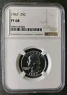 1963 Proof 25c Washington Silver Quarter Dollar NGC PF68