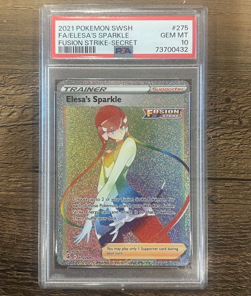 Pokemon Fusion Strike Elesa's Sparkle Rainbow Secret 275/264 - PSA 10 GEM MINT