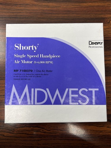 Dental Handpiece/ MIDWEST SHORTY MOTOR SINGLE SPEED NEW IN BOX