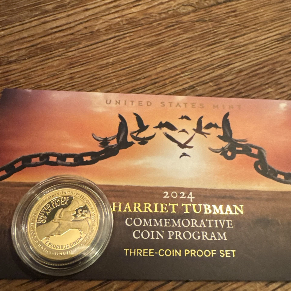 2024 Harriet Tubman Commemorative Proof $5 Gold Coin U.S. Mint West Point - Image 2 of 2
