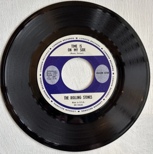 THE ROLLING STONES, TIME IS ON MY SIDE, LONDON#9708, R&R 45 RPM RECORD, 1964