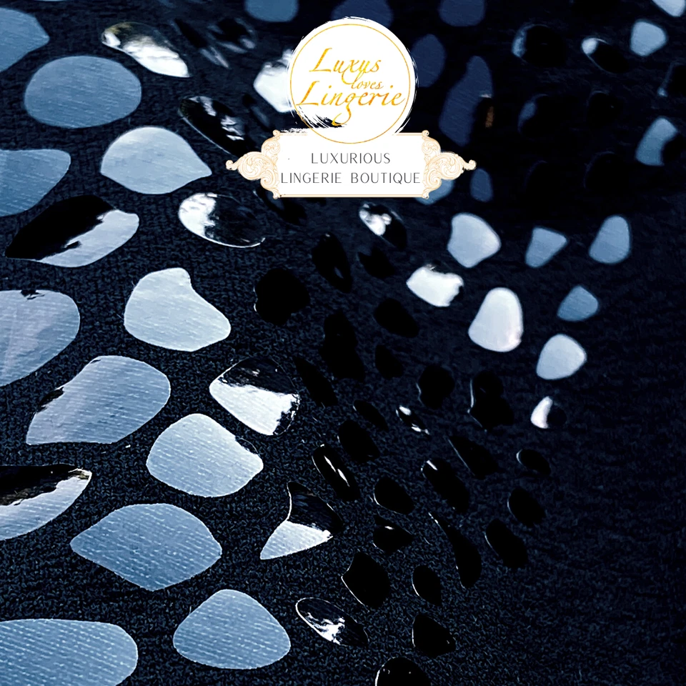 Snake Shimmer Overknees de Wolford negro brillante aspecto de reptil Foto 2 de 3