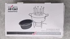 NEW Williams Sonoma All Clad Aluminum Insert Fondue Set $269 FREE US SHIPPING