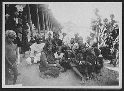 Group of Tamil Natives, Pier, Madras, India, Indic People, 1895, William Henry