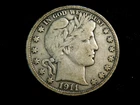 US 1911 BARBER HALF DOLLAR   VG  / FINE
