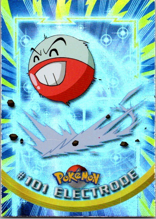 2000 Topps Pokemon TV Animation Edition Series 2 #101 Electrode Rainbow Foil
