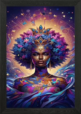 Queen of Infinite Pieces Framed Wall Art Poster Canvas Print Picture