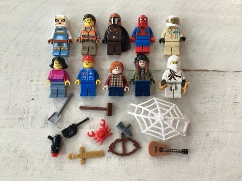 ASSORTED LOT OF LEGO MINIFIGURES 10 WITH ACCESSORIES NINJAGO CITY WEAPONS!! #2