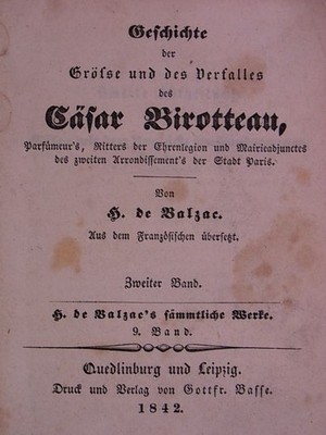 Geschichte der Grösse und das Verfalles des Cäsar Birotteau, Parfümeur's, Ritter