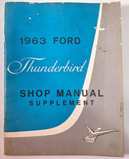1963 Ford Thunderbird Shop Manual Original T-bird Service Book