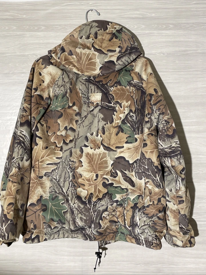 Chaqueta Cabelas Dry Plus Camuflada Forrada con Capucha Hecha en EE. UU. Ciervos Caza De Colección Años 90 Foto 2 de 4