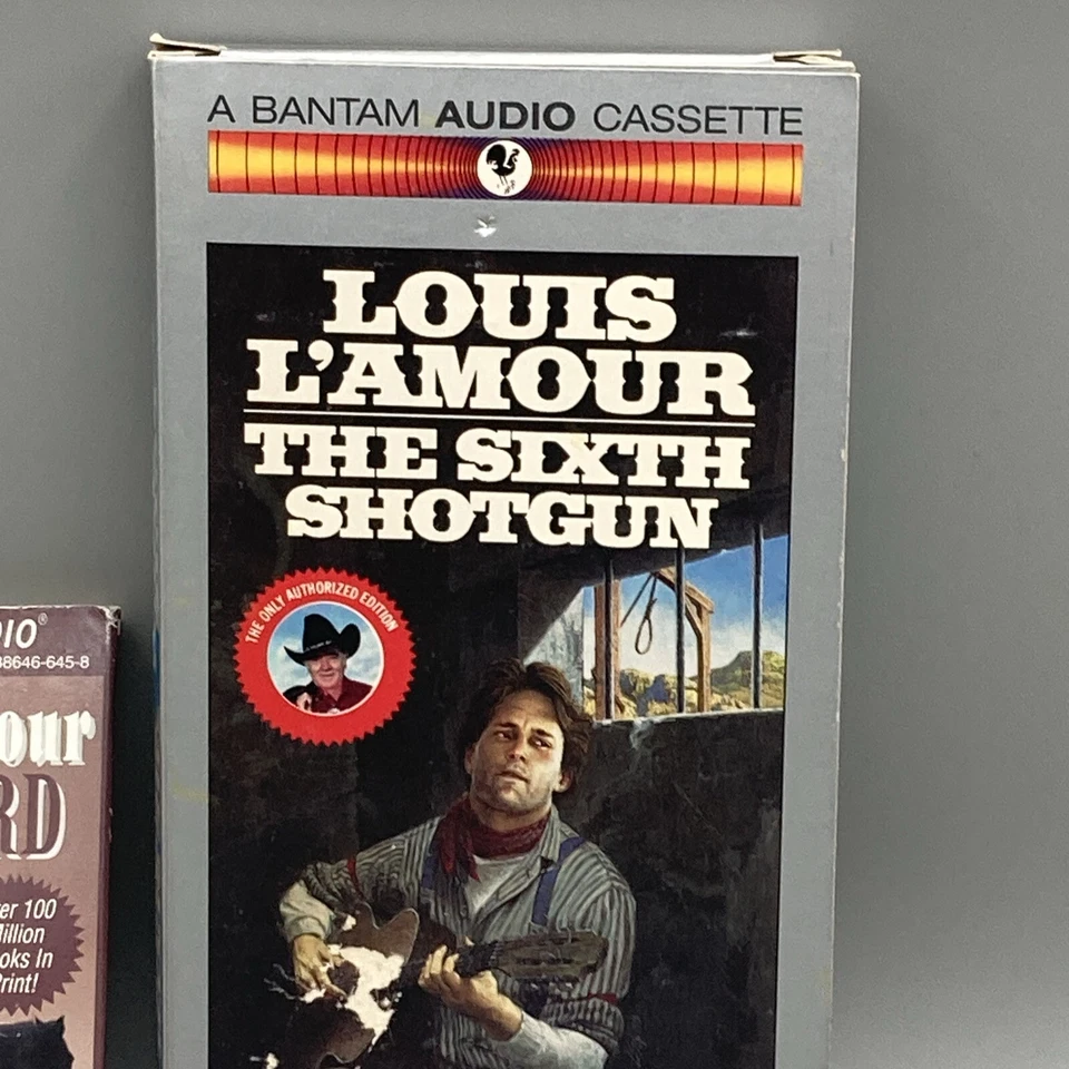 Vintage Louis L'amour Cassette Audio Books Lot of 2 Four Card Draw & 6th Shotgun - Image 3 of 4