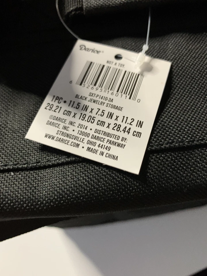 Bolso organizador de almacenamiento artesanal Darice verde solo negro nuevo con etiquetas Foto 2 de 4