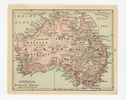 1911 Vintage Atlas Map Page - Australia on one side New Zealand on the other .