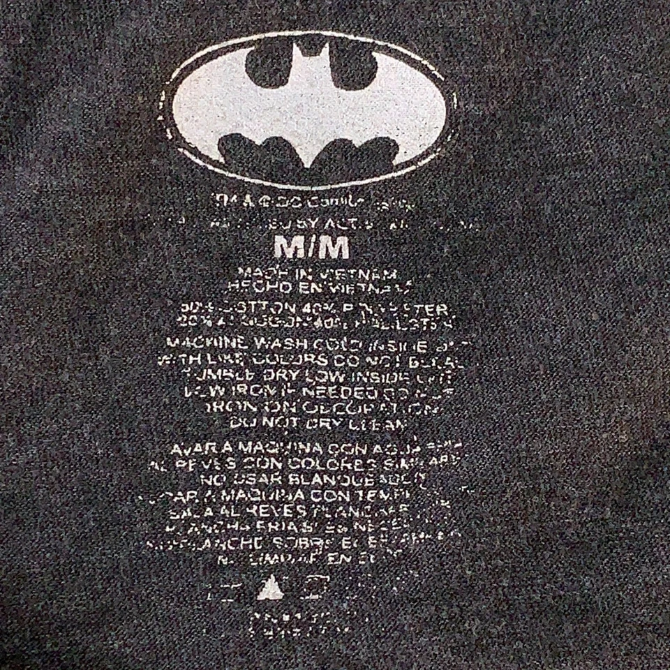 Camiseta sin mangas Batman para mujer talla mediana gris carbón gráfico adornado espalda deportiva Foto 3 de 4