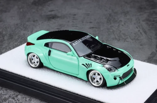 YM 1:64 JDM Green 350Z Pandem Fairlady Sports Model Diecast Resin Car - Picture 4 of 11