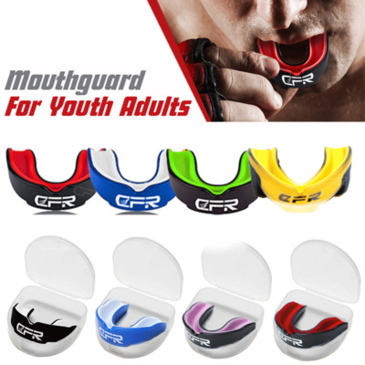 Gel Gum Mouth Guard Shield Case Teeth Grinding Boxing MMA Sports Mouth Piece CFR