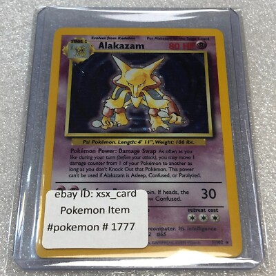 Pokemon Card - Alakazam 1/102 - Base Set - Holo Rare - @RARE@ Near Mint #1777 | eBay Pokemon Card - Alakazam 1/102 - Base Set - Holo Rare - @RARE@ Near Mint #1777 | eBay
