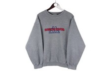 Vintage Kappa Sweatshirt Women's Size XL Gray Crewneck Pullover Jumper 90s Sport