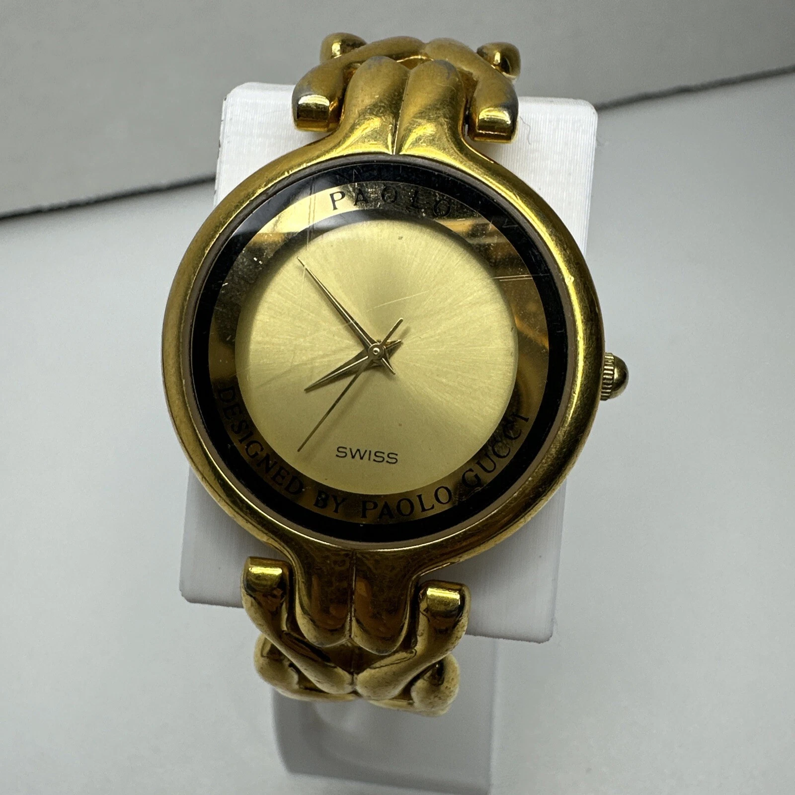 Montre femme vintage non testée Paolo Gucci quartz suisse LPG221G