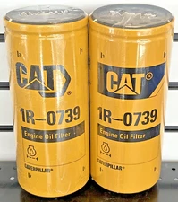 ~ BRAND NEW { PACK of 2 } CAT 1R0739 ENGINE OIL FILTER ~ CATERPILLAR
