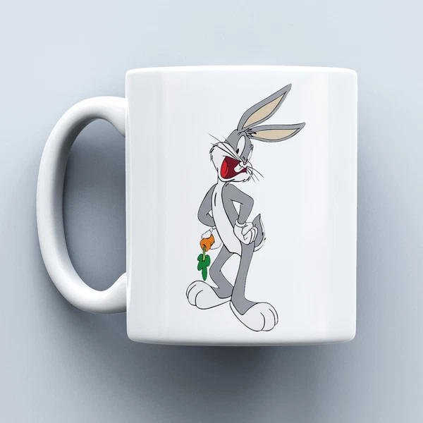 Bugs Bunny Mug, 11 or 15 oz. NEW Coffee-Tea-Gift-Cartoon-Character-Looney-Tunes