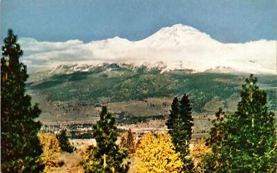 Mount Shasta CA Wesco Color Card Postcard unused 1940s/50s