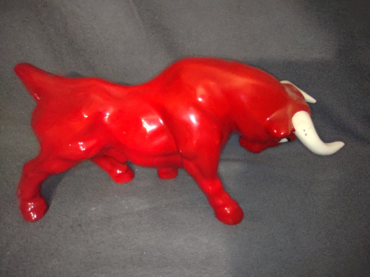 マルタ島　レッドタートル　陶器　置物 3 Vintage Ceramic Red Bulls And Matador Made In Japan | eBay