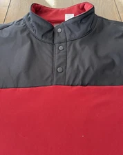 NEW Men's Greg Norman Tasso Elba HydroTech Red/Black Pullover Golf Jacket-sz XL