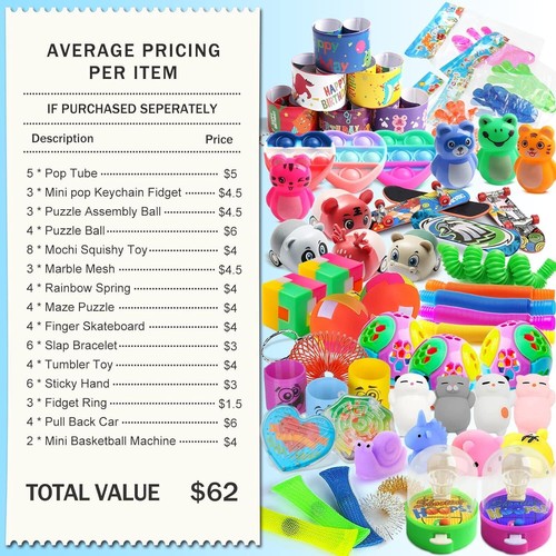 70 Pcs Party Favors for Kids 3-5 4-8 8-12 Treasure Chest Carnival Prizes Box ... - Picture 6 of 8