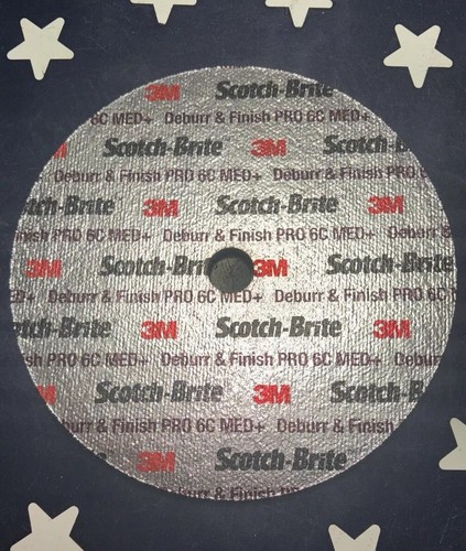 Rueda unificada 3M 6” Scotch-Brite desbarbado y acabado 6C MED 6” x 1/4” x 5/8” 21702 - Imagen 3 de 8